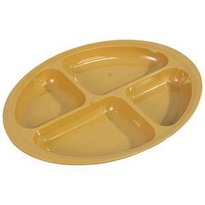 Assiette à quatre compartiments en plastique PP de qualité alimentaire pour personnes âgées avec quatre bandes antidérapantes en silicone - Product Image 2