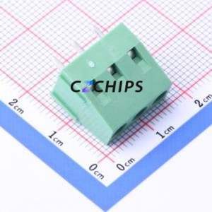 DB128V-5.08-3P-GN-S Screw Terminal Block Through hole Component (THT),P=5.08mm Connector 1x3P 5.08mm Green Through Hole - Product Image 2