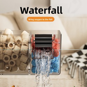 Filtre de bac à poissons en plastique, système de purification d'<span class=keywords><strong>eau</strong></span> trois-en-un, système de goutte-à-goutte mural, petit aquarium pour tortues, poissons d'<span class=keywords><strong>eau</strong></span> <span class=keywords><strong>douce</strong></span> et marins - Product Image 5