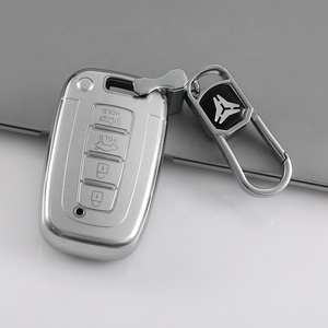 Funda de llavero de TPU de arena movediza plateada para <span class=keywords><strong>Hyundai</strong></span> Elantra Sonata Kia Forte Optima Spectra Protector accesorios de funda de llave de coche - Product Image 2