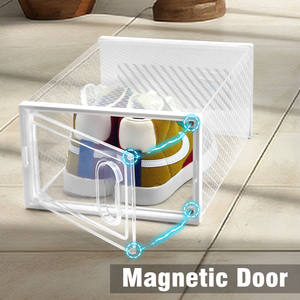 נעליים שקופות נעליים שקופות פלסטיק נשים לקוסמטיקה תיבת אחסון מגנטית בסגנון אמריקאי - Product Image 3