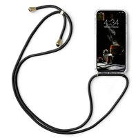 Coque TPU transparente à bandoulière pour iphone 15 Lanyard Mobile Covers Necklace Case with Cord Rope Strap cover for iphone 15 pro max