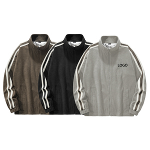 Venta caliente <span class=keywords><strong>chaqueta</strong></span> lisa de manga larga para hombres <span class=keywords><strong>Chaqueta</strong></span> de algodón de cuero al aire libre de invierno logotipo personalizado chaquetas de hombre de talla grande - Product Image 1