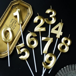 KLS venta al por mayor pastel accesorios 0-9 números oro plata pastel <span class=keywords><strong>velas</strong></span> decoración para cumpleaños aniversario boda fiesta - Product Image 4