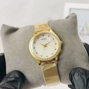 Reloj de Acero Inoxidable para <span class=keywords><strong>Mujer</strong></span> con Logotipo Personalizado, Estilo Coreano, Esfera de Nácar de 30 mm, Cronógrafo, <span class=keywords><strong>GUESS</strong></span> W0647L7 - Product Image 2