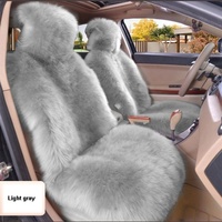 Ensemble de housses de siège de voiture de luxe personnalisé nouveau design fourrure en peau de mouton housseuse de siège de voiture avant en peluche pelucheuse housses de siège de voiture