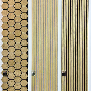 Pour KASARO Factory Direct 3D Art hexagone acoustique MDF Akupanel superbe conception de lattes de <span class=keywords><strong>bois</strong></span> pour la rénovation de la salle de conférence moderne - Product Image 2