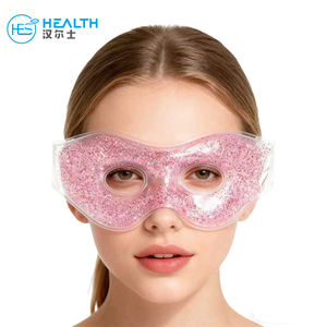 <span class=keywords><strong>Masque</strong></span> oculaire HANERSHI multi-usages, relaxant, rafraîchissant, luxueux, super doux, avec sangle élastique, gel glacé pailleté, anti-rides, anti-cernes - Product Image 1