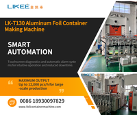 Machine de fabrication de contenants en aluminium LK-T130, structure en H, PLC Mitsubishi, changement rapide de moule