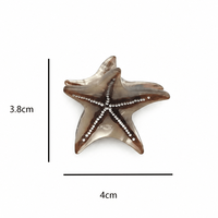 Mini pinces à cheveux en acétate multicolores en forme d'étoile de mer pour franges latérales, adorables animaux marins, usage quotidien, petites pinces à cheveux C0045