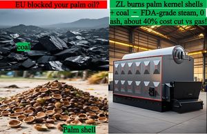 Chaudière à vapeur industrielle de granule de biomasse de charbon de tube d'eau de foi 1000-3000 rendement élevé de HP 4-50 t/h - Product Image 3