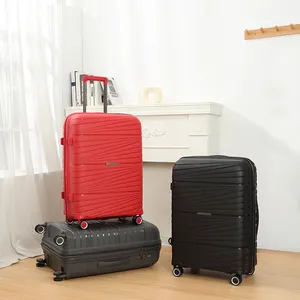 Hot sale guangzhou supplier PP suitcase set 20/24/28 inch universal wheel anti-scratch and wear-resistant luggage