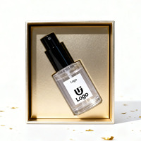 Flacon de parfum miniature en verre cylindrique rond de 20 ml et 30 ml avec vaporisateur à pompe, logo personnalisé, emballage personnalisable