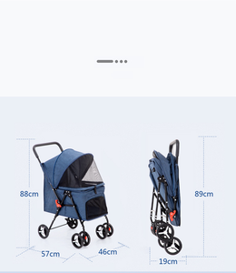 <span class=keywords><strong>Poussette</strong></span> pour animaux de compagnie, <span class=keywords><strong>poussette</strong></span> en matériau pliable et léger peut être utilisée par les chiens et chats de petite et moyenne taille - Product Image 2