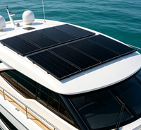 Panneau solaire PV 180W 24V Module AL-Frame Système de toit à demi-cellules en verre rigide Panneaux solaires mono Utilisation du système de toit