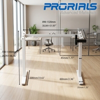 Bureau de travail électrique automatique économique – Cadre de bureau ergonomique moderne en métal autoportant et durable pour chambre à coucher