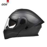 Nouveau casque de moto OOH XL en ABS homologué DOT, casque intégral à visière double relevable pour hommes/femmes, adapté aux VTT/UTV/motos de neige/ADV