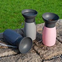 Bouteilles pour animaux de compagnie en ABS de grande capacité 600 ml, fabricants de bouteilles d'eau pour chien à presser, bouteille d'eau portable pour chien, bouteille d'eau pour chien de voyage