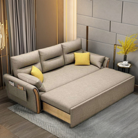 Canapé-Lit Fauteuil Extensible Rembourré en Tissu, Moderne et Minimaliste, pour Bureau, Salon et Chambre