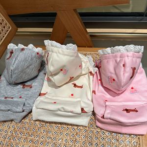 Hot Selling Cute Heart Pet Comfortable <b>Clothes</b> Pet Dog Lace Hoodie <b>Cat</b> Solid Coat - Product Image 1
