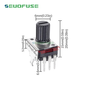 Rv09 dọc ngang 15mm/20mm 1K 2K 5K 10K 50k <span class=keywords><strong>100k</strong></span> 0932 điều chỉnh điện trở 3pin con dấu chiết áp - Product Image 4