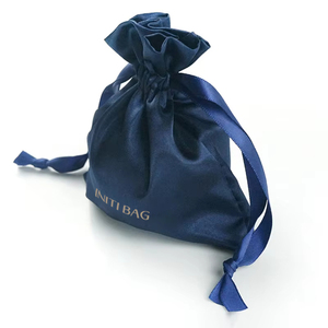 Custom Printed Logo Silk Jewelry <b>Dust</b> Pouch Gift Packaging Drawstring Velvet Satin <b>Bag</b> - Product Image 4