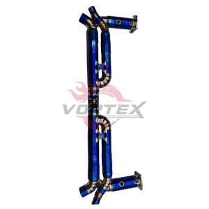 Escape Catback VORTEX Titanium Blue Burnt Valvetronic, Soldado TIG para Porsche 911 Carrera 991.2 Turbo S 2016-2024, Instalación Directa con Tornillos - Product Image 5