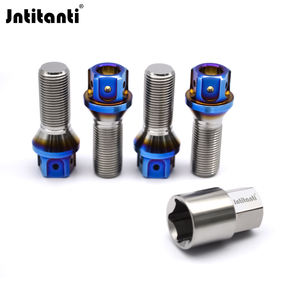 Nouveau boulon de roue Jntitanti bleu brûlé, anti-vol, à tête conique, Gr.5 Ti-6Al-4V, M12x1.5x28mm, avec <span class=keywords><strong>clé</strong></span> en titane, grade 10.9 - Product Image 5