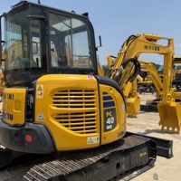 Excavatrice hydraulique d'occasion Komatsu PC40 polyvalente de 4 tonnes, excellente capacité de nivellement, fonctionnement fluide