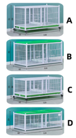 Nouvelles cages à pigeons pliables en métal avec plateau en plastique robuste, design solide, style moderne et simple, durables et peu encombrantes