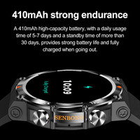 SENBONO 2024 MAX18 Montre Connectée Homme AMOLED 1,43 Pouce Écran Géant HD 466*466 Appels Bluetooth Commande Gestuelle Voix IA Montre Intelligente Sport Homme