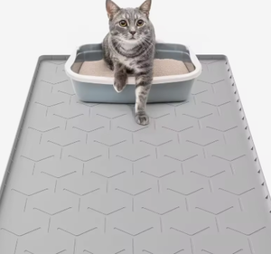Alfombra de Goma para Gatos, Impermeable, Antideslizante, Lavable, Duradera, Fácil de Limpiar, Atrapa Arena, Anti-Salpicaduras, Alfombrilla de Limpieza para Mascotas - Product Image 2