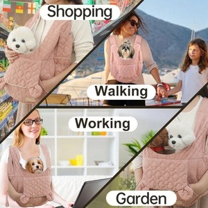 Sac de poitrine portable pour animaux de compagnie pour chiens et chats forme carrée réglable tissu respirant doux pour compagnon de <span class=keywords><strong>voyage</strong></span> Bichon Frise - Product Image 4