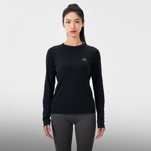 Maglietta Sportiva da <span class=keywords><strong>Donna</strong></span> PELLIOT Serie P Antibatterica <span class=keywords><strong>Calda</strong></span> e Delicata sulla Pelle <span class=keywords><strong>Maglia</strong></span> Interna a Maniche Lunghe 87% Lana - Product Image 3