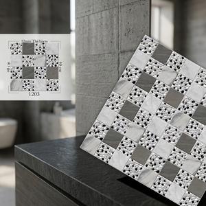 Factory Wholesale 40x40cm Porcelain Firebrick Parking Tiles-Rustic Matte Digital Ceramic Outdoor Floor Tiles (300x300mm) - Product Image 1