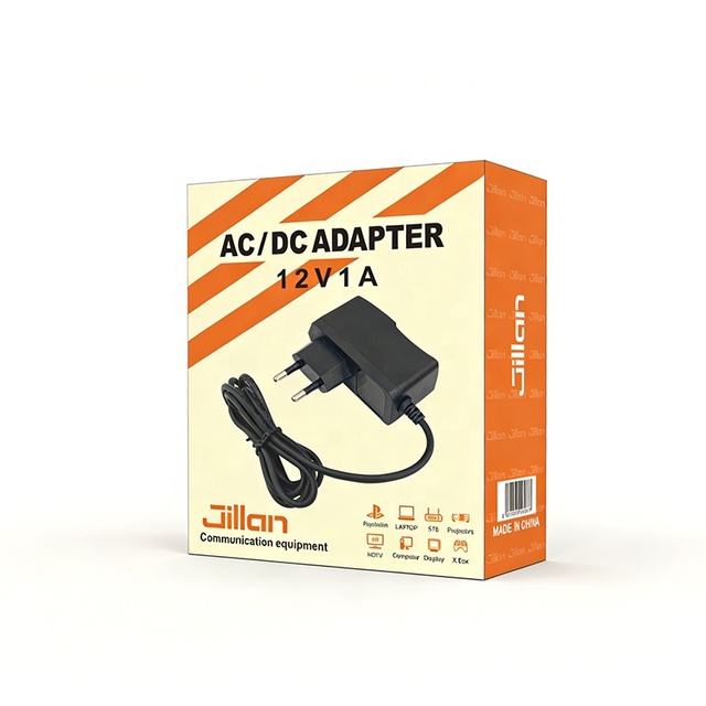 Universal Laptop Electric Wall Power Adapter 12V 1A AC/DC Switching Power Supply OTP Eco-Friendly ABS+PC Multi-Plug