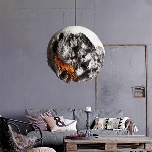 Lámparas Colgantes de Estilo Wabi-Sabi con Forma de Planeta Irregular, Decoraciones Creativas para Restaurantes, Exposiciones y Mostradores de Bar - Product Image 4