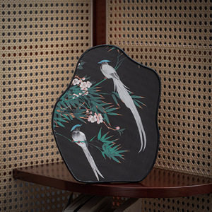 Peinture murale en bambou de style antique, forme irrégulière, nouveau style chinois, décoration pour cérémonie du thé, décoration de la maison - Product Image 3