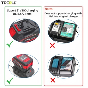 Convient aux outils <span class=keywords><strong>Makita</strong></span> 18V, batterie lithium 6/9AH, <span class=keywords><strong>perceuse</strong></span> électrique rechargeable DC et clé électrique avec grande capacité - Product Image 4