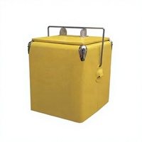 Glacière Métallique Vintage 17L OEM ODM – Vente en Gros, Portable et Isolée, Idéale pour les Voyages en Plein Air, Pique-niques et Plage