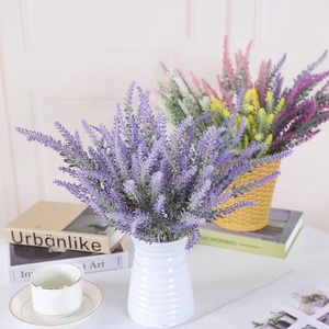 <span class=keywords><strong>Fleurs</strong></span> de lavande artificielles séchées avec soie, fausse plante, pour un décor de mariage, pour décorer un centre de Table, de la maison, g - Product Image 3