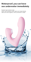 2-in-1 Saug- und Vibrationsmassagegerät mit USB-Aufladung, IPX7 Wasserdicht, 10 Frequenzen