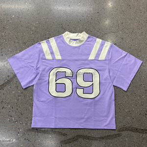 Fabricante personalizado hombres deportes Boxy Tees Streetwear apliques parche bordado logo camiseta <span class=keywords><strong>para</strong></span> hombres - Product Image 2