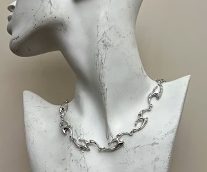 Collar de clavícula de sensación de gama alta de Estilo Vintage para hombres y mujeres Metal en forma de regla con cadena de eslabones Street Hip-hop Trend - Product Image 2