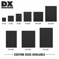 Toile tendue noire 100% coton DX DESIGNS, triple apprêtée, sans acide, cadre en bois, toile pour artiste, pour peinture à l'huile, acrylique, gouache