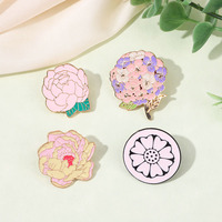 Broche tendance en gros, nouvelle collection, en forme de fleur de printemps, épinglette de revers en métal, épinglette personnalisée en émail souple
