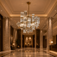Lustre suspendu moderne en cristal, luminaires de plafond pour la maison, salle d'exposition, salle de banquet, éclairage de plafond de luxe