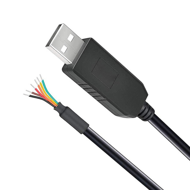 Original Ftdi Cable 1.8m Black Ft232rl Chip Ttl-232r-3v3 Uart to Usb Serial Cable Converter Compatibil Win11