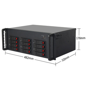 HTPC Mạng đính kèm 3.5 lưu trữ "đĩa cứng 12 bay Hot swap NAS trường hợp máy chủ ipfs nhỏ ITX NAS Chassis - Product Image 1