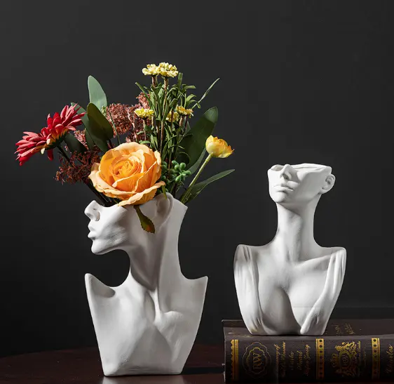 Home Art Decoration Vase zwei Sätze von White Fashion Trends Außenhandel ist spezial isiert auf Kunst handwerk Möbel